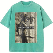 Girls Will Be Girls Vintage Washed T-Shirt in Blue