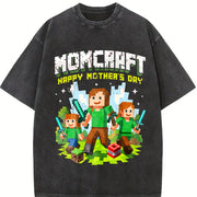 ✊🏾Momcraft Vintage Washed T-Shirt in Black
