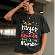 The Best Grandma in the World Vintage Washed T-Shirt in Black