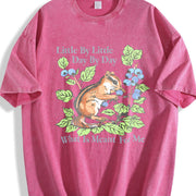 Pure with Squirrel and Berry Vintage Washed T-Shirt in Red