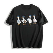 Baseball Goose Game Day Cotton T-Shirt in Black