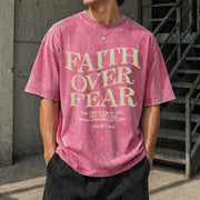Slogan to School Vintage Washed T-Shirt in Red
