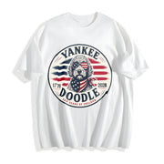 Patriotic Goldendoodle Cotton T-Shirt in White
