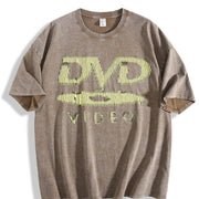 DVD Video Logo Vintage Washed T-Shirt in Brown