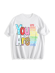 You Are Kind Back to School Cotton T-Shirt in White