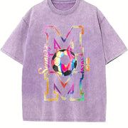 Soccer Mom 2026 Vintage Washed T-Shirt in Purple