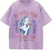 Red White & Boujee Cocktail Club vintage washed oversized T-shirt in Purple