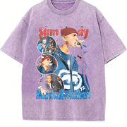 Slim Shady Marshall Mathers Vintage Washed T-Shirt in Purple