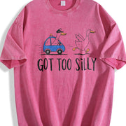 Got Too Silly Goose Matching Father & Son Vintage Washed T-Shirt in Red