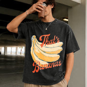 That's Bananas Cute Vintage Washed T-Shirt in Black