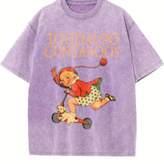Sarcastic Retro Toodaloo Cuntaroos Vintage Washed T-Shirt in Purple