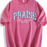 2026230g Faithful Believer Knot Vintage Washed T-Shirt in Red