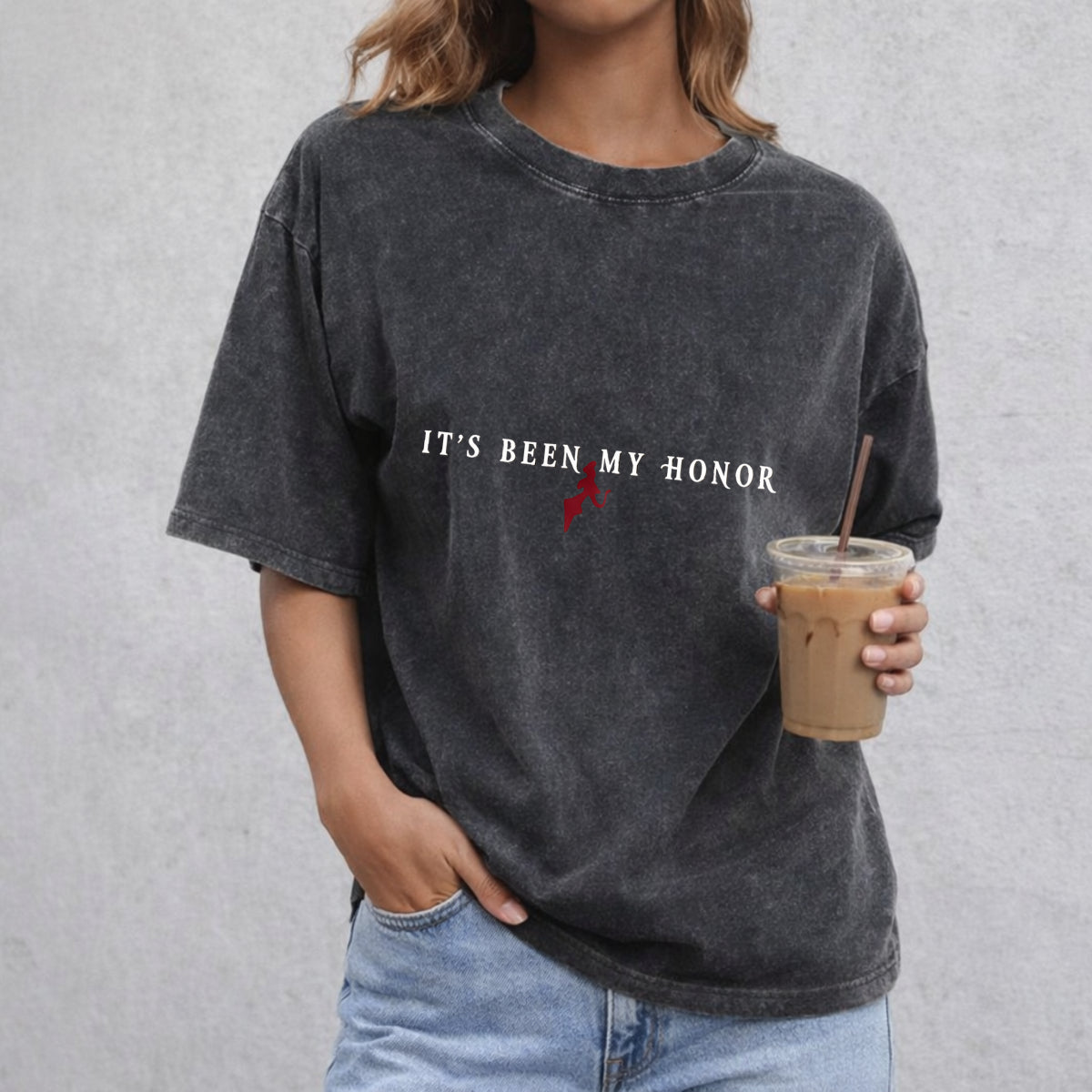 Onyx Storm vintage washed oversized T-shirt in Black