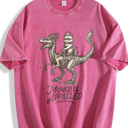 Princess Donut and Mongo Vintage Washed T-Shirt in Red