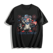 Feral & Free 4th of July Cotton T-Shirt in Black