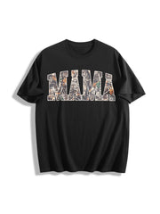 Hunting Mama Camo Mama Cotton T-Shirt in Black