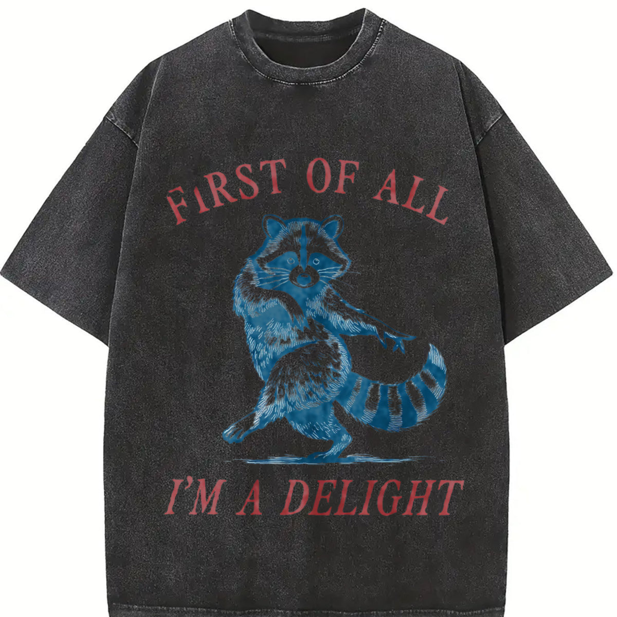First of All vintage washed oversized T-shirt in Black