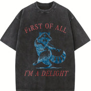 First of All vintage washed oversized T-shirt in Black