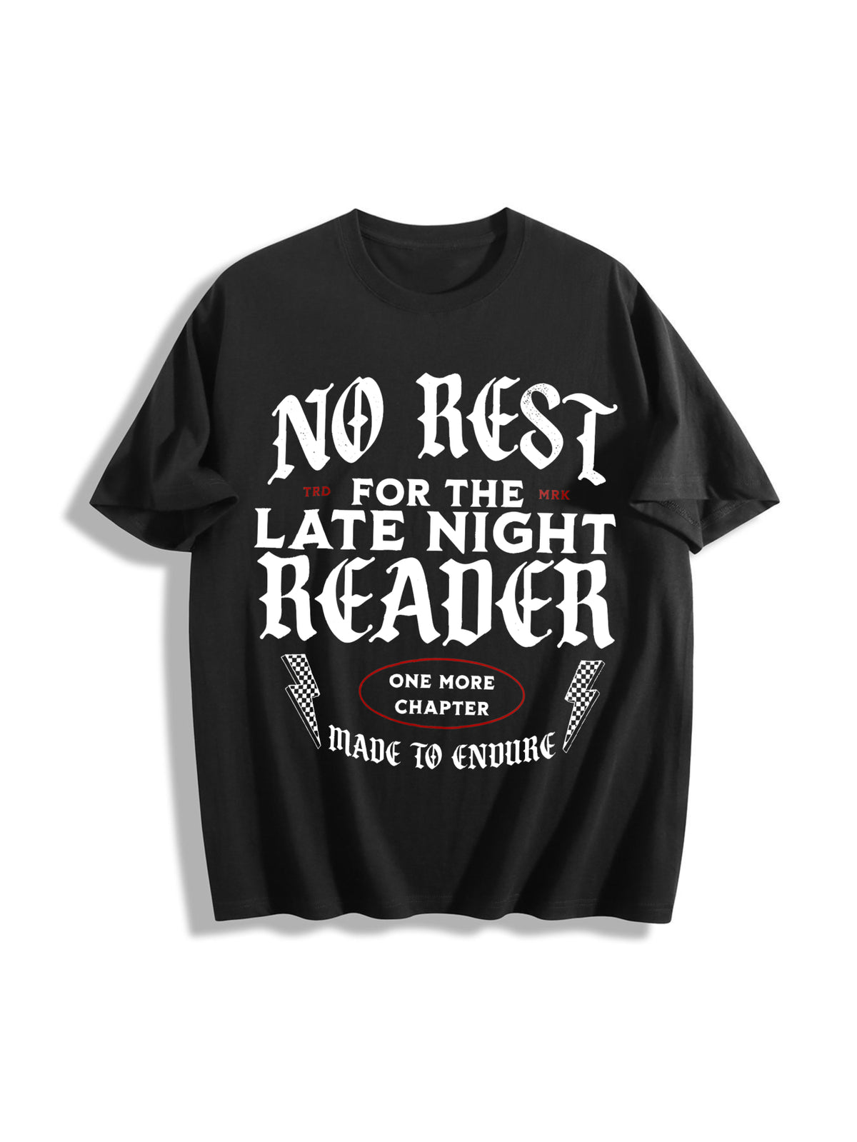 Book Lover Bookworm Cotton T-Shirt in Black