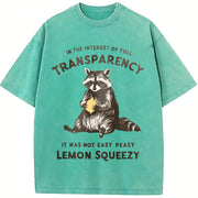 In the Interest of Full Transparency It Was Not Easy Peasy Vintage Washed T-Shirt in Blue