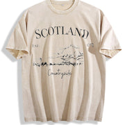 Scotland Countryside Scotland Grunge Vintage Washed T-Shirt in Beige
