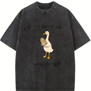 Sourdough Bread Sourdough Baker Goose Vintage Washed T-Shirt in Black