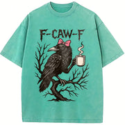 Crow F-caw-f Vintage Washed T-Shirt in Blue