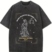 When Injustice Becomes Law Resistance Becomes Duty Vintage Washed T-Shirt in Black