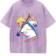 John Daly Golf of America 4th of July Vintage Washed T-Shirt in Purple