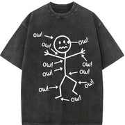 Humorous Chronic Pain Awareness for Wear vintage washed oversized T-shirt in Black