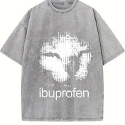Premium Ibuprofen Cat Meme Vintage Washed T-Shirt in Gray