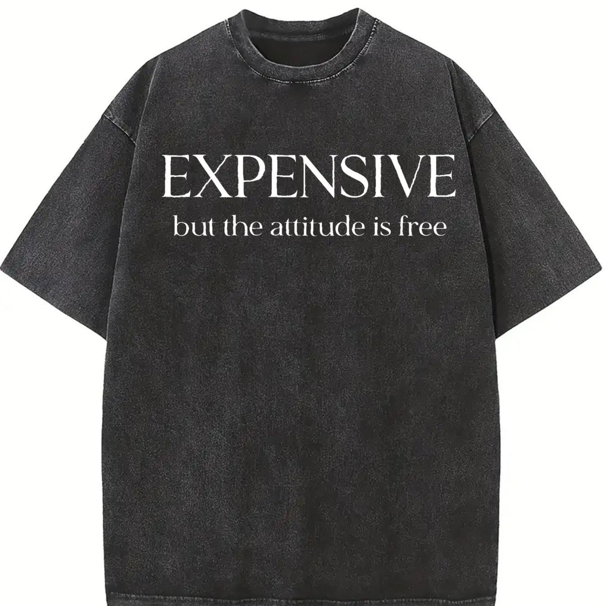Expensive but the Attitude's Free Vintage Washed T-Shirt in Black