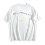 Soccer Mom Goose Soccer Mama Mothers Day Cotton T-Shirt in White
