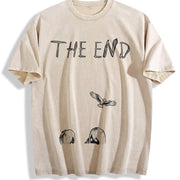 Attack on Titan Levi Ackerman vintage washed oversized T-shirt in Beige