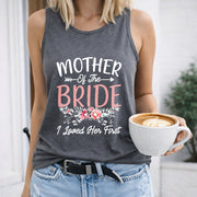Mother of the Bride I Loved Her First Women's Color Cotton Tank Top in Gray