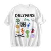 Onlyfans Cursed Ironic Twitter Meme Cotton T-Shirt in White