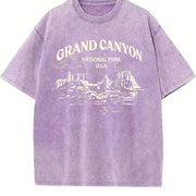 Grand Canyon National Park Vintage Washed T-Shirt in Purple