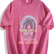 Your Little Ray of Sarcastic Sunshine Has Arrived Vintage Washed T-Shirt in Red