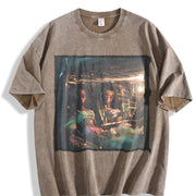 Glam Dolls in a Car Vintage Washed T-Shirt in Brown