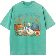 Take Me To The Thrift Shop Thrifting vintage washed oversized T-shirt in Blue