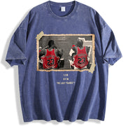 Chicago The Last Dance MJ & Pip vintage washed oversized T-shirt in Blue