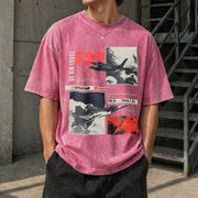 F-22 Raptor Vintage Washed T-Shirt in Red