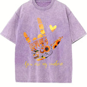 You Are My Sunshine Vintage Washed T-Shirt in Purple