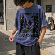 Respect the Locals Bigfoot Vintage Washed T-Shirt in Blue