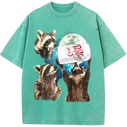 Three Raccoons Diet Dr Pepper vintage washed oversized T-shirt in Blue