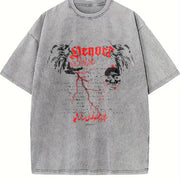 Y2K Retro Rebel Spirit Vintage Washed T-Shirt in Gray