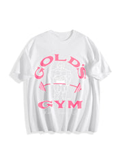 GOLD‘S GYM Cotton T-Shirt in White