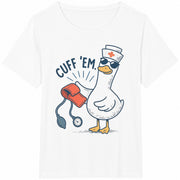 Cuff Em Goose Nurse Cotton T-Shirt in White