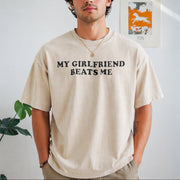 Humor Relationship T Vintage Washed T-Shirt in Beige