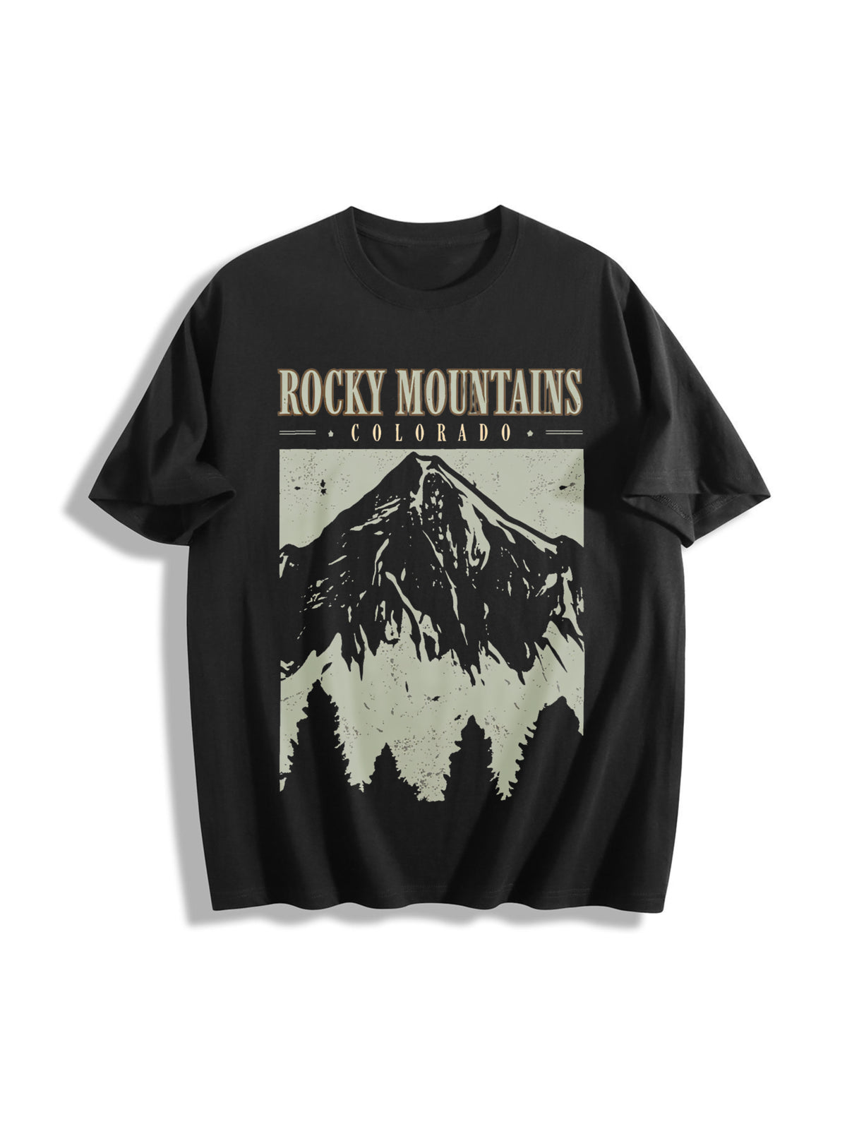 Mountain Cotton T-Shirt in Black